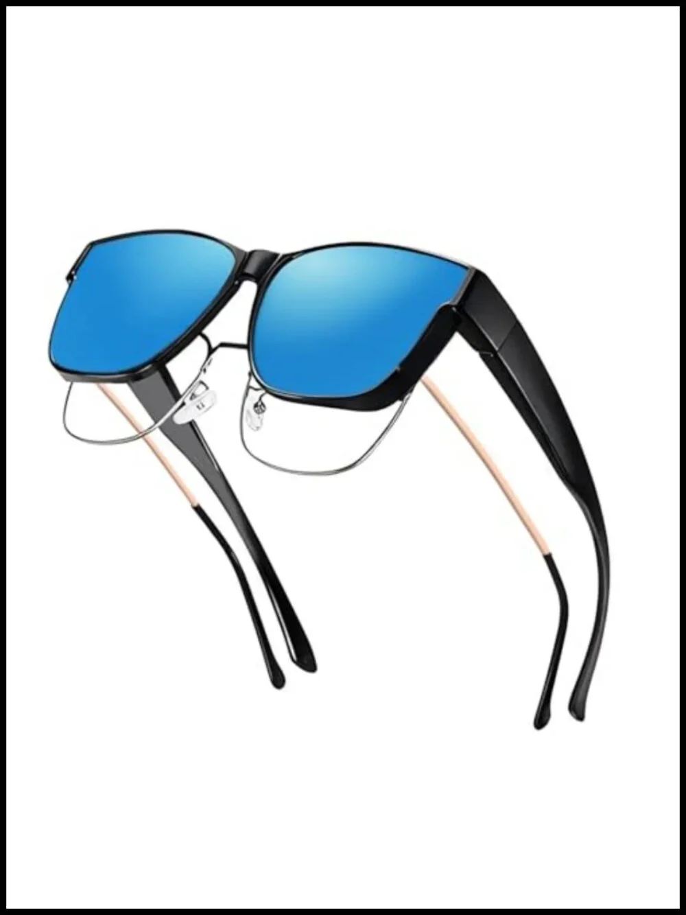 Polarized Sunglasses Fit Over Glasses, Oversized Square UV400 Protection Shades